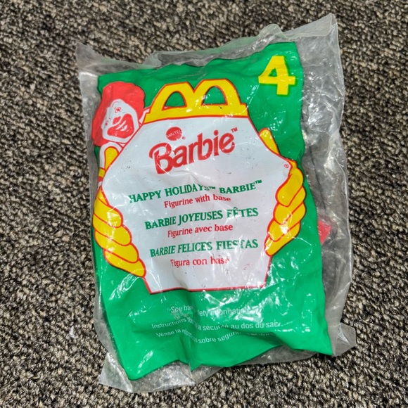 Mcdonald’s 1996 Barbie Happy Holidays Barbie Figurine With Base NWT - Picture 3 of 5